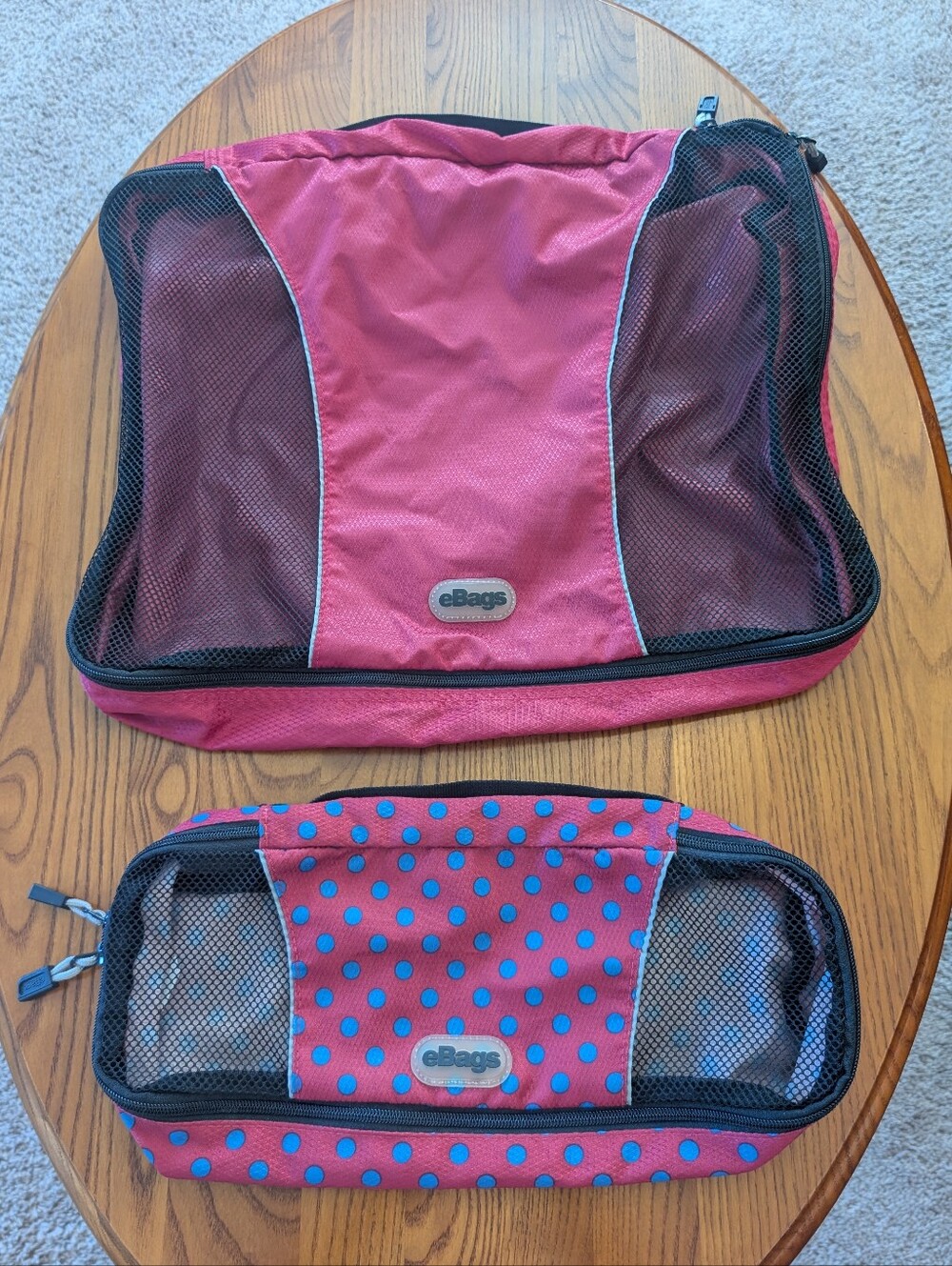 Ebags Pink Travel Packing Cubes Set Of 2, Pink